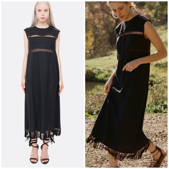 Doen Dresses & Skirts - Doen Quintana fringe trim maxi dress